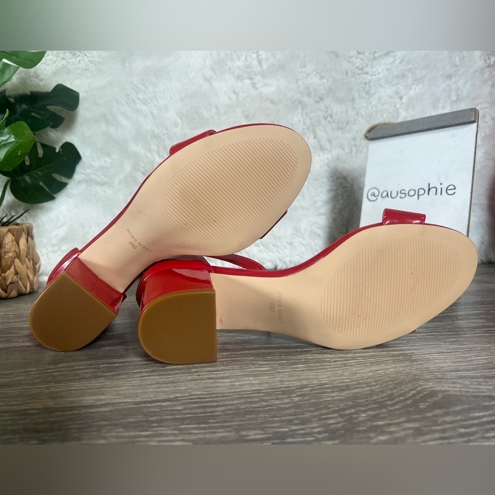 Nine West Fields Block Heeled Sandal In Rare Pate… - image 7